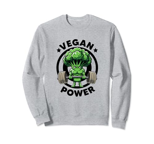 Vegan Power Vegan Atleta Vegano Gimnasio Broma Vegano Culturismo Vegano Sudadera