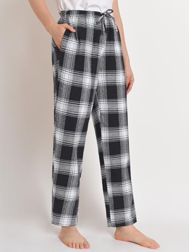 Latuza Women's Petite Cotton Lounge Pants Flannel Pajama Pants with Pockets2