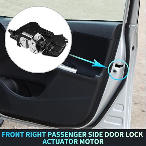 Image of X AUTOHAUX Replacement Front Right Passenger Side Power Door Lock Actuator Motor without Keyless Entry for Toyota Corolla 2014-2022 Door Latch Actuator Assembly Replace No.6903002370 Black