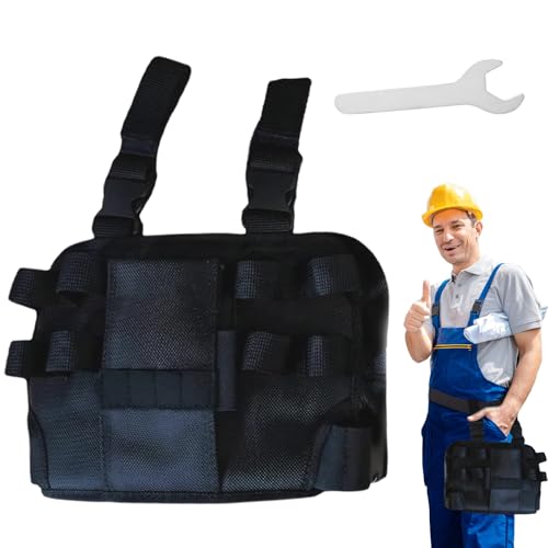 Custodia per Attrezzi Con Clip Da Cintura,Custodia Portautensili per Gamba,Fondina Portautensili per Gamba,Tasche Multiple per Utensili Manuali,Viene Fornito Con 1 Piccola Chiave Inglese