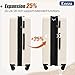 Eeeza Expandable Carry on Luggage Sets,Suitcases with Detachable Wheels Hardshell 22x14x9 Airline Approved,Lightweight Luggage Set with TSA Lock,Carry on Suitcase