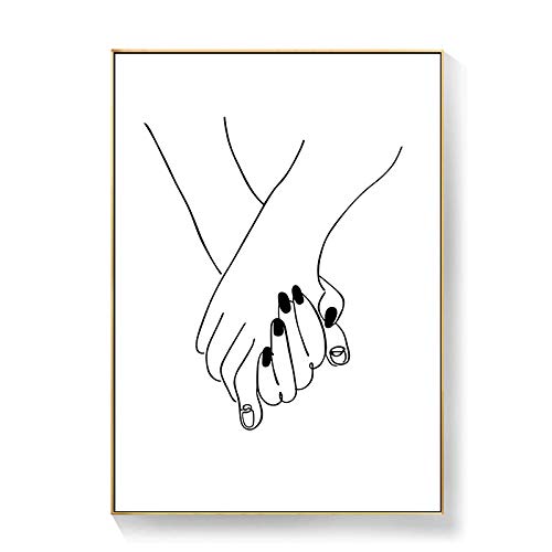 Decoración del hogar con pintura en lienzo de manos entrelazadas 40x60cm de 3 piezas 2