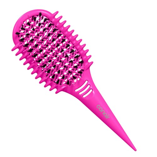 Conair Detangling Brush for Curly Hair & Hair Parting Tool, Loose Curls