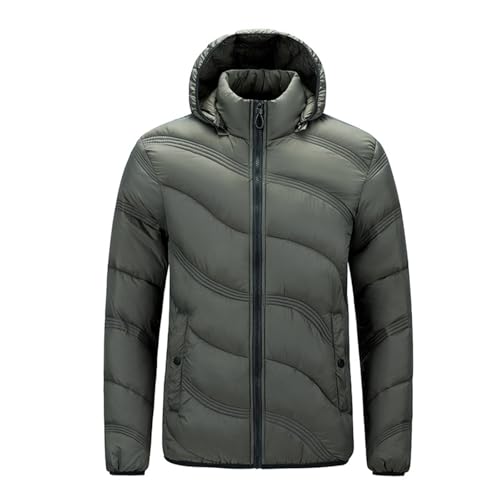 Genérico Abrigos De Invierno Para Hombre Con Capucha Peluda Y Esponjosa Manga Larga Sudadera a Prueba De Viento Monocolor Deportiva Parka Outdoor Deporte Bolsillos Laterales Abrigo Invierno