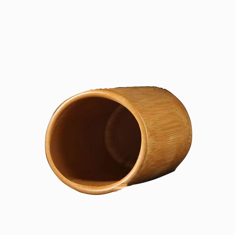 Pot à Crayons En Bambou Naturel Multifonction - Bureau Et Salle De Bain