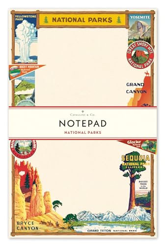 Bloc-notes National Parks Cavallini pour listes et mémos