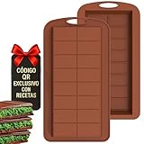 My Royale® - 2 piezas, molde chocolate dubai, moldes para hacer chocolate, de Regalo un QR exclusivo con Recetas Gourmet, moldes reposteria, molde turrón, silicona libre de BPA.