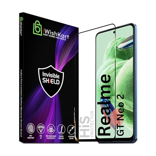 Image of compatible with Realme Gt Neo 2 Smartphone Tempered Glass Screen Protector Guard Full Edge To Edge 9H Full Glue Fhd With Easy Installation Kit (GT Neo2)