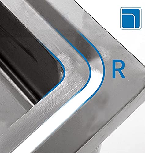 Lavabo utilitario de un solo seno con deflector para lavandería y garaje exterior 6