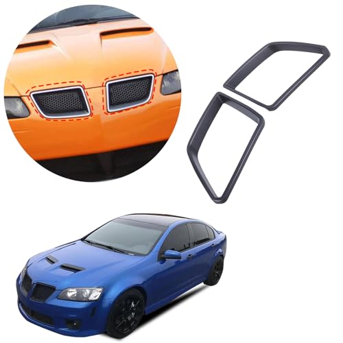 Image of Car Front Bumper Grille Cover Trim Compatible with Pontiac G8 08-09 /Holden Commodore 06-12 ABS Front Grille Accent Trim Cover Front Grille Bumper Grill Inserts protective Accessories (Matt black)
