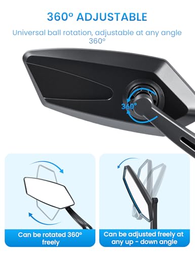 image for COICER Bike Mirror Handlebar Mount 360° Adjustable 2pcs, Bike Accesso