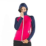 Thoni Mara Damen Fleece Hoodie Frankfurt Women Laufjacke (azalea/poseidon, 40, l)