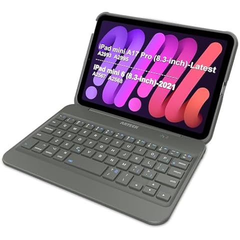 Arteck iPad Mini 6 Keyboard Case Cover