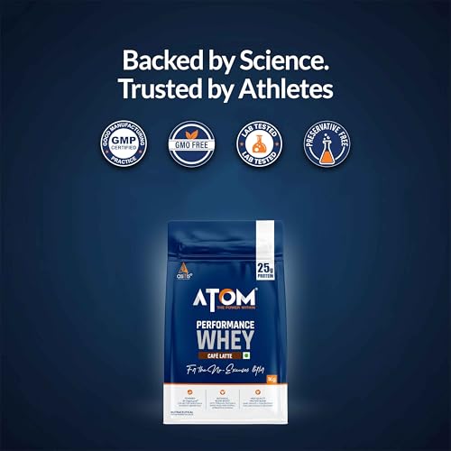 Image of Asitis Nutrition ATOM Performance Whey 1Kg | With Safed Musli & Mucuna Pruriens | For Faster Recovery | Highly Bioavailable | Cafe latte flavor