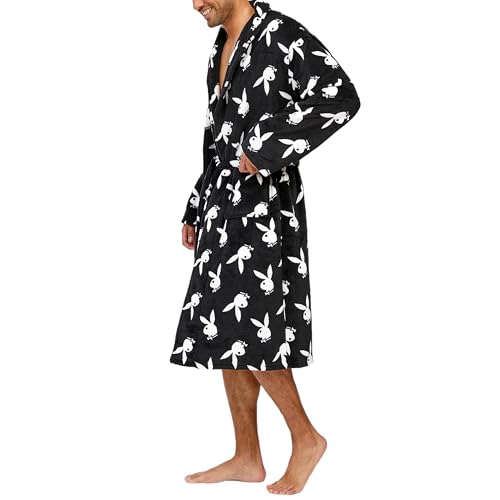Playboy womens Amazon Exclusive Luxury Super Soft Plush Robe With Rolled Collar and Pockets2