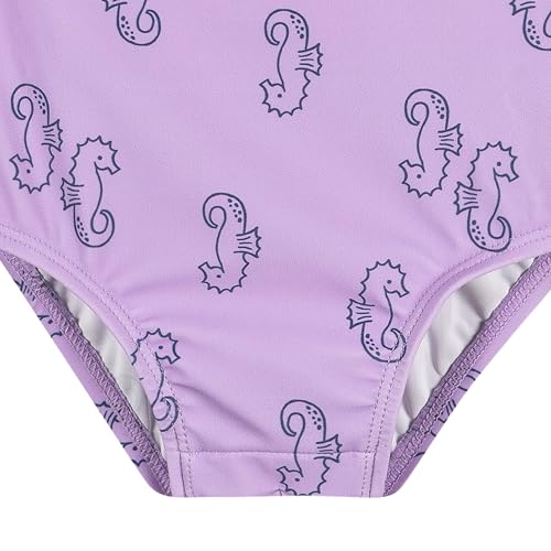 Image of Gerber Baby Girls' Toddler Long Sleeve One Piece Rashguard Swimsuit