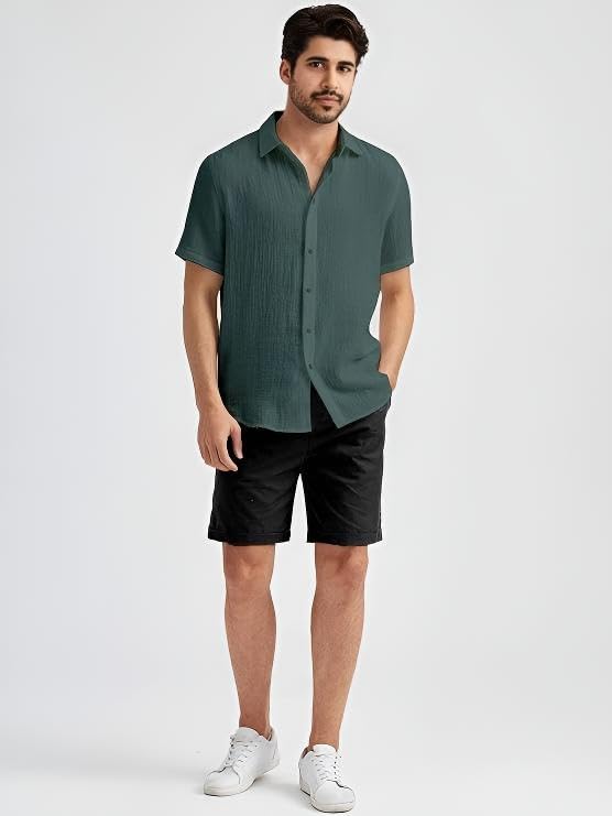 Image of Men's Regular Fit Short Sleeve Casual Shirt