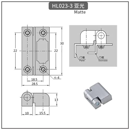 Charnière d'angle rotative pour corriger l'alignement d'une boîte en tôle industrielle
