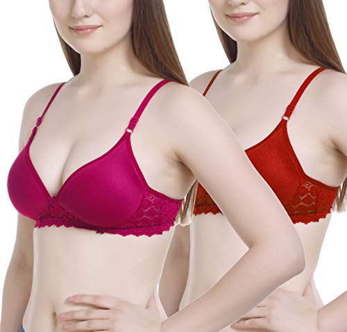 Image of FIMS - Fashion is my style Women Lace Padded Bra Lightly Pad Full Coverage