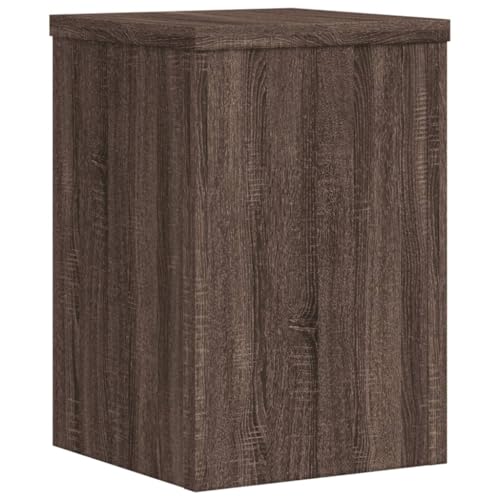 Support pour plantes anti-basculement chêne marron | Table à fleurs lestable lot de 2 - 6