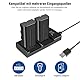Neewer Ersatz-Akku NP-F550 mit Dual-Ladegerät für Sony NP-F970 F750 F560 F530 F570 CCD-SC55 TR516 TR716 etc. 2 Stück
