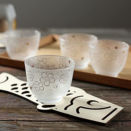 Set de 4 vasos de vidrio Frosted Ice Crystal 6oz miniatura 7