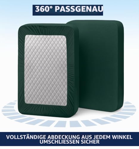 Utopia Bedding Queensize-Spannbetttuch mit extra tiefen Taschen, passend für Matratzen bis zu 53,3 cm, schrumpf- und farbbeständig… – Ansicht 4