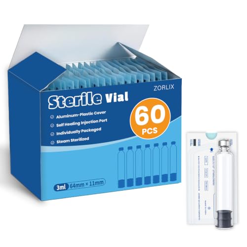 ZORLIX 3ml Peptide Pen Cartridge 3ml Pen Cartridge compatible with V1 & V2 Pens Individually Wrapped 60 Pack