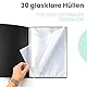 Friendly Fox Sichtbuch A4 mit Klarsichthüllen, Präsentationsmappe mit 30 Klarsichtfolien für 60 Sichten, Urkunden- oder Zeugnismappe, mint