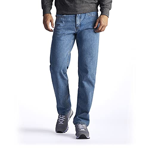 Image of Lee Men's Cotton Blend and Polyester Regular Fit Straight Leg Jeans