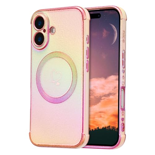 Coque irisée luxueuse iPhone 16 Plus aux reflets brillants