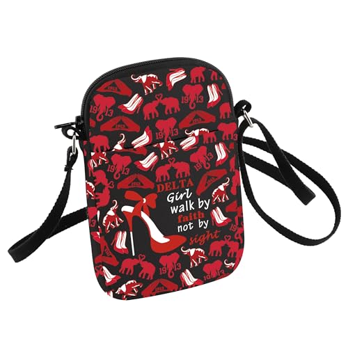 HOLLP Red Elephant Sorority Crossbody Bag Sisterhood Gift Red Sorority Shoulder Bag Greek Sorority Merch
