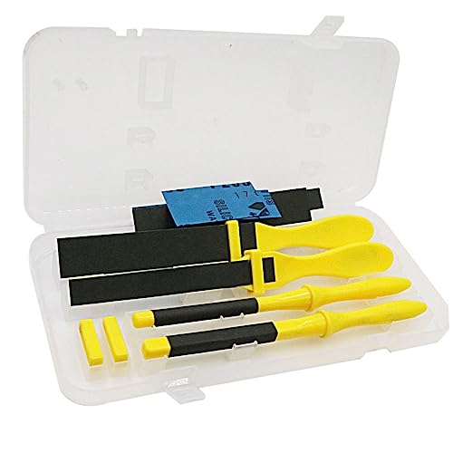 HOLIDYOYO Metal Grinding Tool for Jewelry Making Includes Polishing Kit Sandpaper and Ruler Rod Bar Strong and Easy to Use Abrasive Tools for Crafts