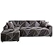 Feilaxleer Funda Sofa Chaise Longue Elástica Brazo Izquierdo/Derecho,Funda para Sofá en Forma de L (3 Plazas +3 Plazas,D)