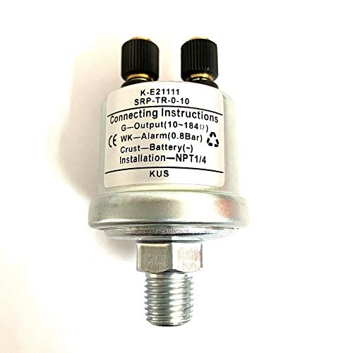 Oil Pressure Sensor Oil Pressure Sensor NPT-1/4 Thread Type 10-184Ohm Signal Compatible with Oil Pressure Gauge oil pressure switch(0 10BAR)