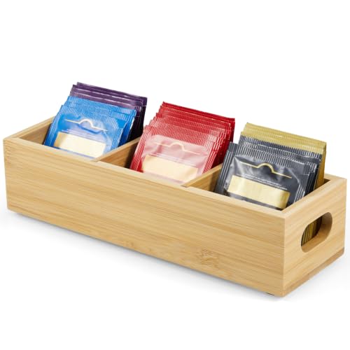 DRASTAR Bamboo Tea Bag Organizer