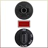 4 Pack 71001641 Stovetop Knobs Range Cooktop Top Burner Control Knob Replacement Knobs Compatible with Some Jenn Air Stove top knobs AP4088491 PS2077264 WP71001641 Black #4