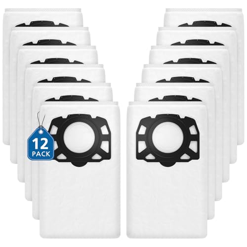 12 Stück KFI 357 Staubsaugerbeutel für Kärcher WD2Plus/WD3/KWD1 /KWD2/KWD3/MV3/WD3.200-WD3.800M/SE4001/SE4002 Staubsauger Ersetzt 2.863-314.0 Extrem Reißfesten und Robust Beutel