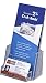 Clear-Ad - Acrylic Trifold Brochure Holder with Business Card Pocket - Rack Card Display - Pamphlet Stand - LHF-P100 (Single Pack)
