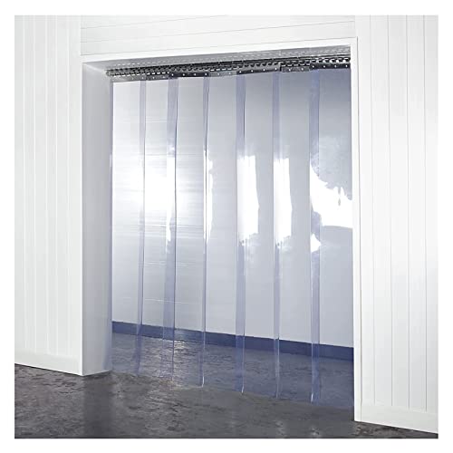 Cortina de PVC de tamaño personalizado para puerta de tienda, fábrica, garaje, fácil de instalar, cortina de listones verticales con 72 x 135 x 270 cm