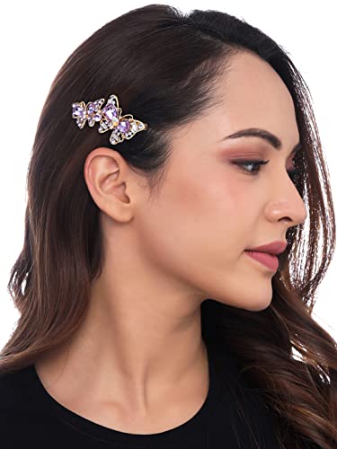 Crystal Butterfly Hair Clips Alligator Pins Set