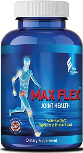 MAX FLEX Joint Support Supplement, Glucosamine Chondroitin Triple Strength, Joint Inflammation Relief as Turmeric, and Collagen Type II – Arthritis Joint Supplement for Men & Women 60 Pills, 2 per Day