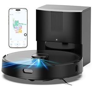 BOTLUXE Saugroboter mit Wischfunktion, Staubsauger Roboter mit Absaugstation 3.5L, 8000Pa Saugkraft, LiDAR Navigation, E10+ Saug und Wischroboter für Tierhaare Teppich Böden, APP Steuerung