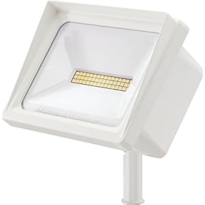 Lithonia Lighting QTE P1 50K 120 THK WH M6 LED Flood Light, 5000K, 24 Watts, 2500 Lumens, White
