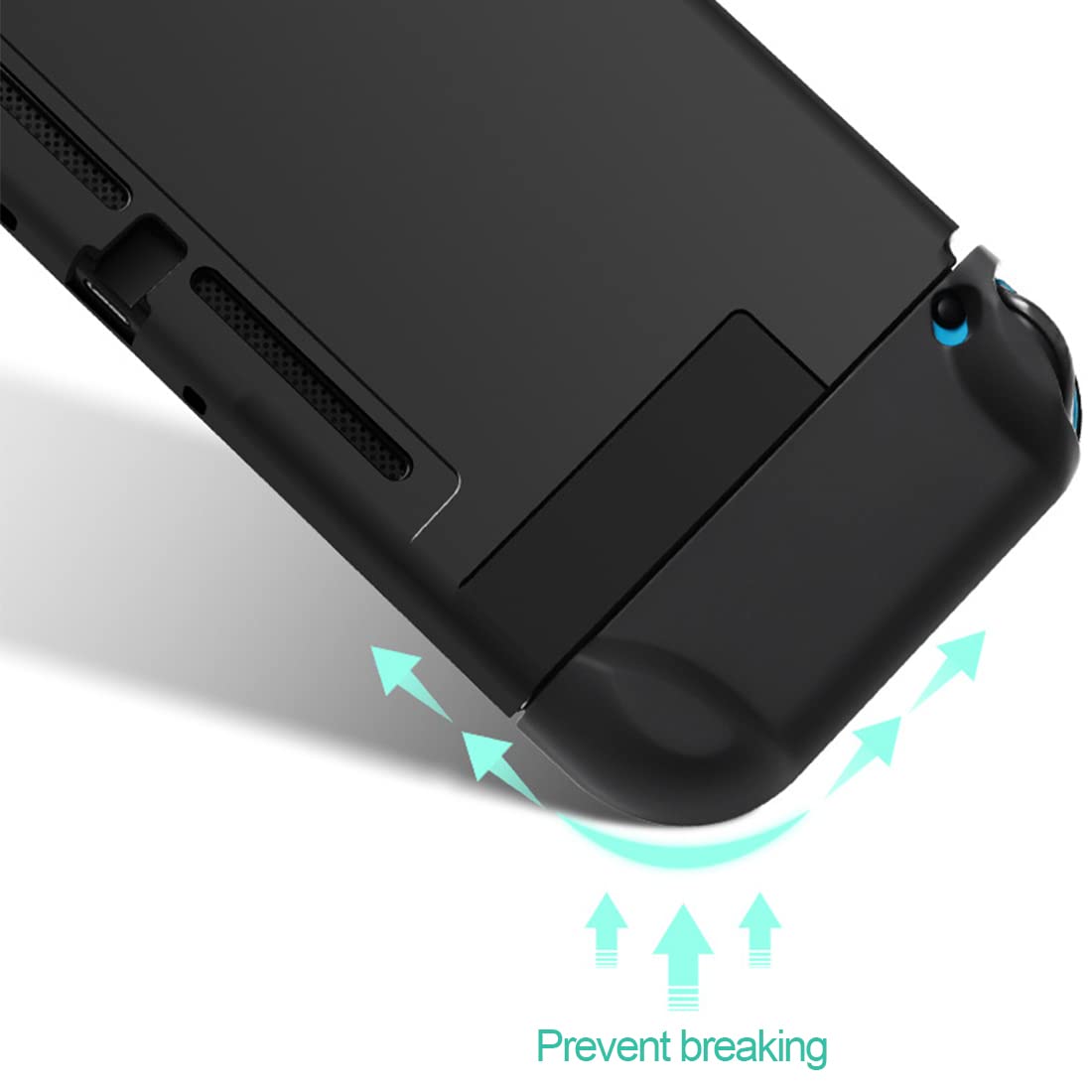 CUZKC Funda Compatible para Nintendo Switch,Matte TPU Funda Protectora Suave Desmontable para Nintendo Switch,Soft Shell Case para Switch Console y Joy-con,Absorción de Golpes y Antiarañazos (Negro)