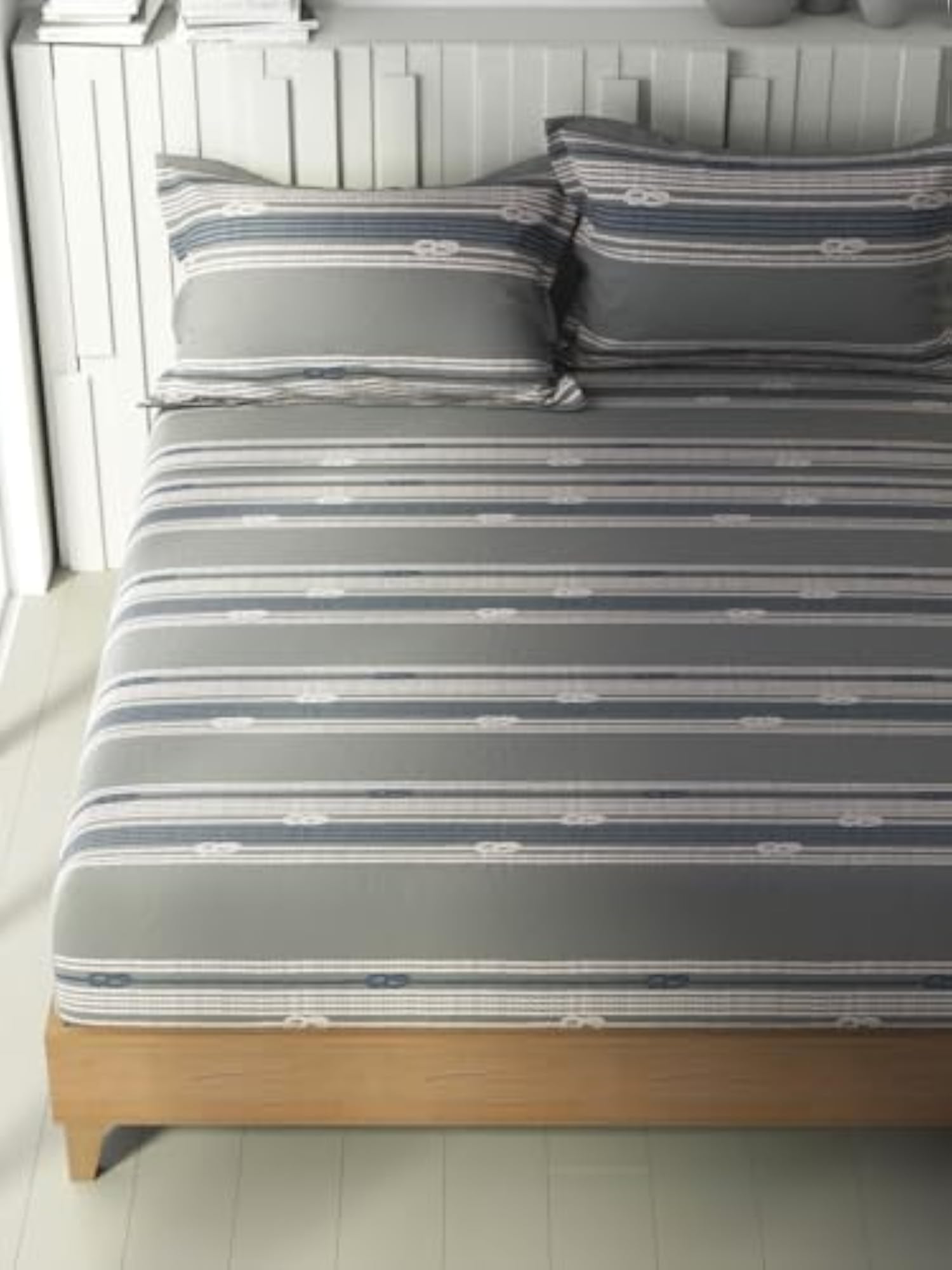 Cotton King Bedsheet with 2 Pillow Covers - 3pc Set