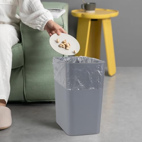 3 Canecas de basura abiertas de plástico 4.5 gal miniatura 6