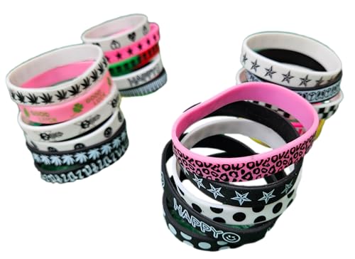 Fat-catz-copy-catz 5x Fashion Unisex Patterned Silicone Rubber Wrist Band Friendship Bracelets For Festivals Gifts
