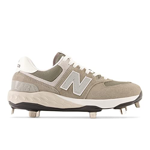 New Balance Women's Fresh Foam 574 Low Metal Softball Cleat Grey Medium 7