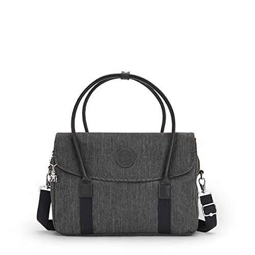 100% poliestere Kipling Super Worker, Borsa A Tracolla Per Bagagli Donna, Peppery Nero, Taglia unica